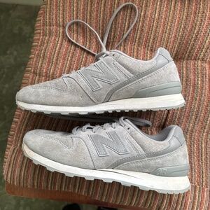 New Balance Light Gray and White Sneakers